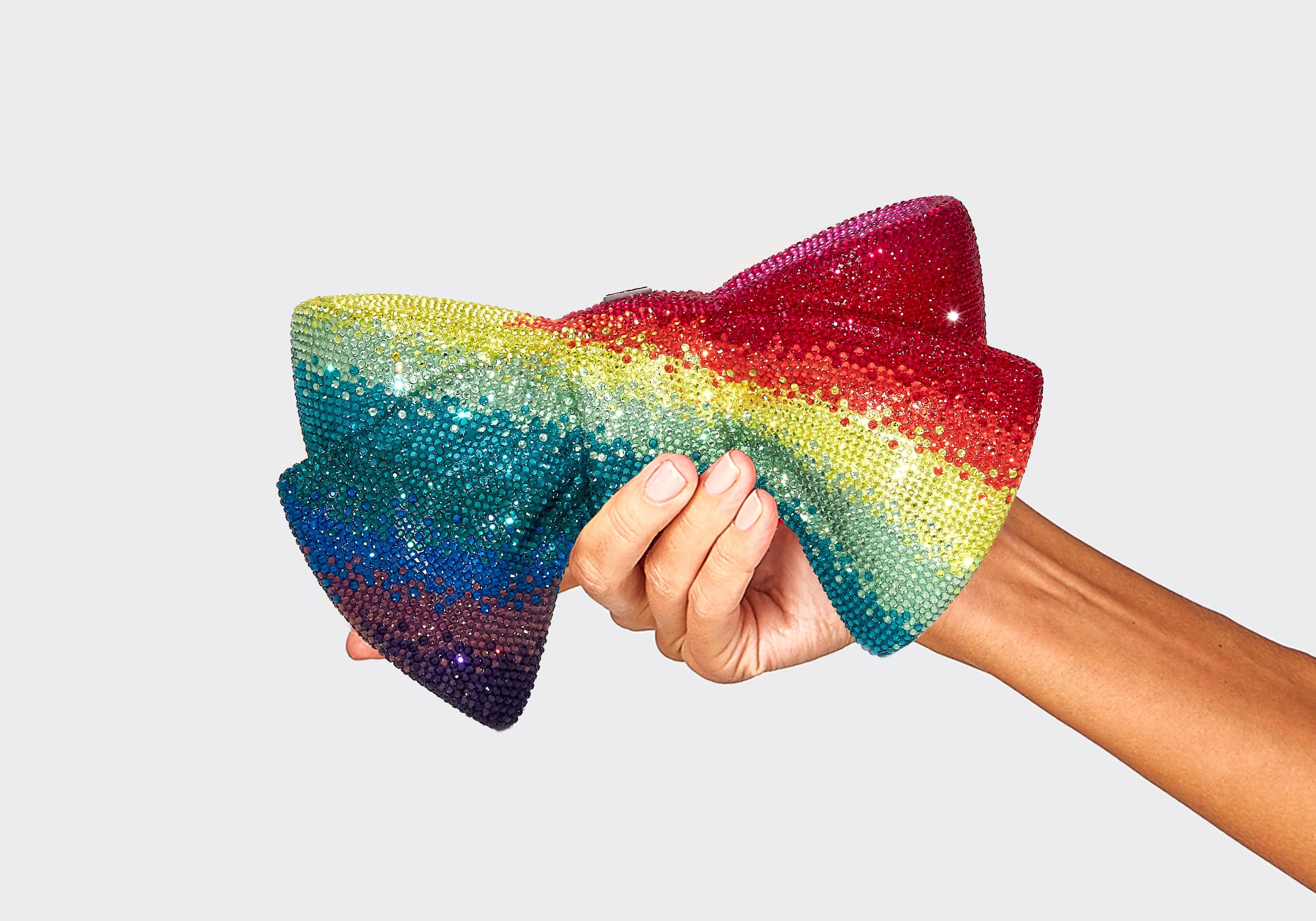 MULTICOLOURED CRYSTAL CLUTCH EVENING BAG, 'BOW JUST FOR YOU', JUDITH LEIBER, 彩色水晶晚裝手袋, 'Bow Just For You', Judith Leiber, Jewels Online, 2019
