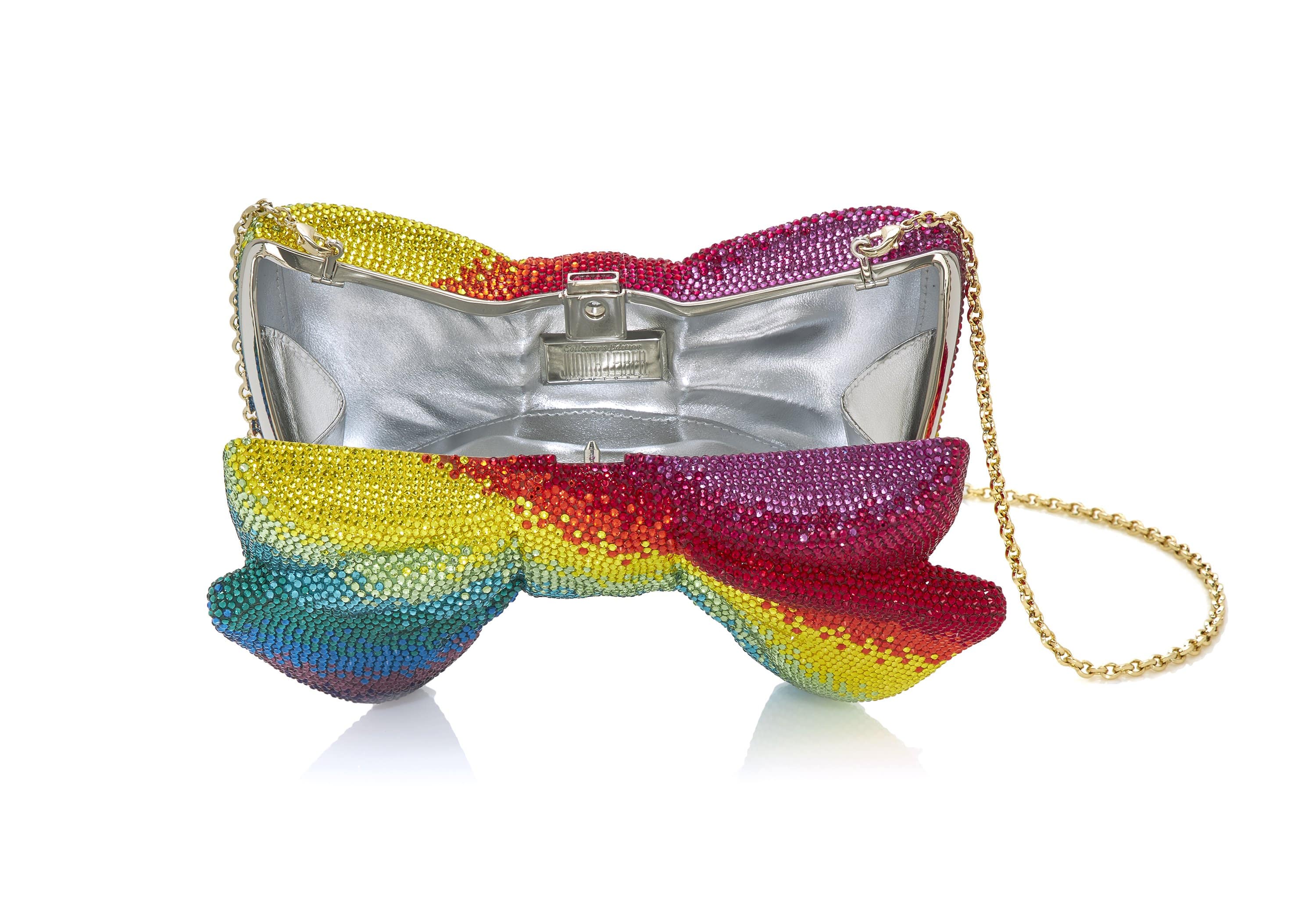 Judith Leiber Fizzoni Rainbow Crystal Full-Beaded Clutch Bag