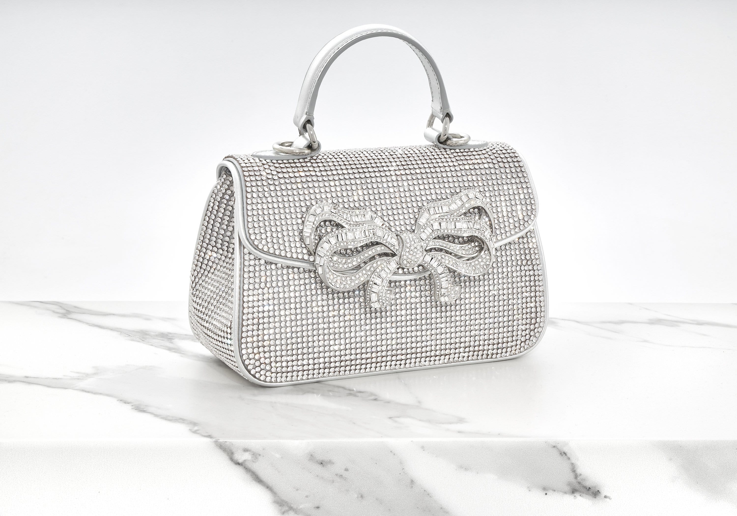 BirdinBag – Elegant Glitter Evening Bag – Top Handle Flap Purse for Parties  & Weddings | Silver evening bags, Top handle handbags, Evening bags