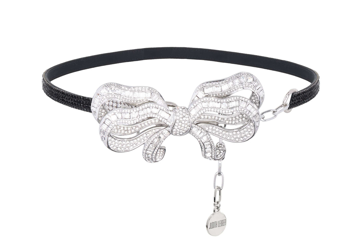 Bow Baguette Belt Black