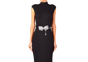 Bow Baguette Belt Black-1