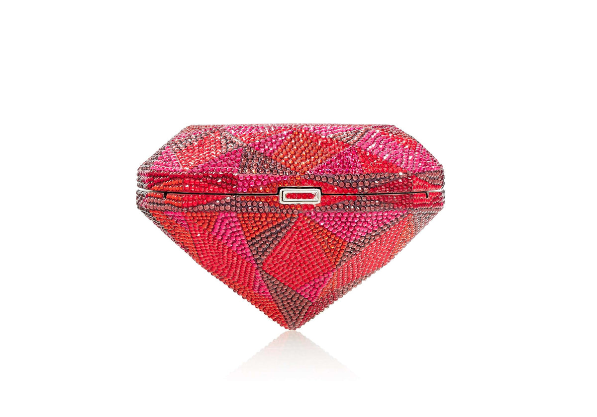 Diamond Ruby Handbag red crystal front view