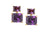 Rectangle Drop Earrings Purple