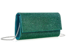 Perry Crystal Clutch Emerald