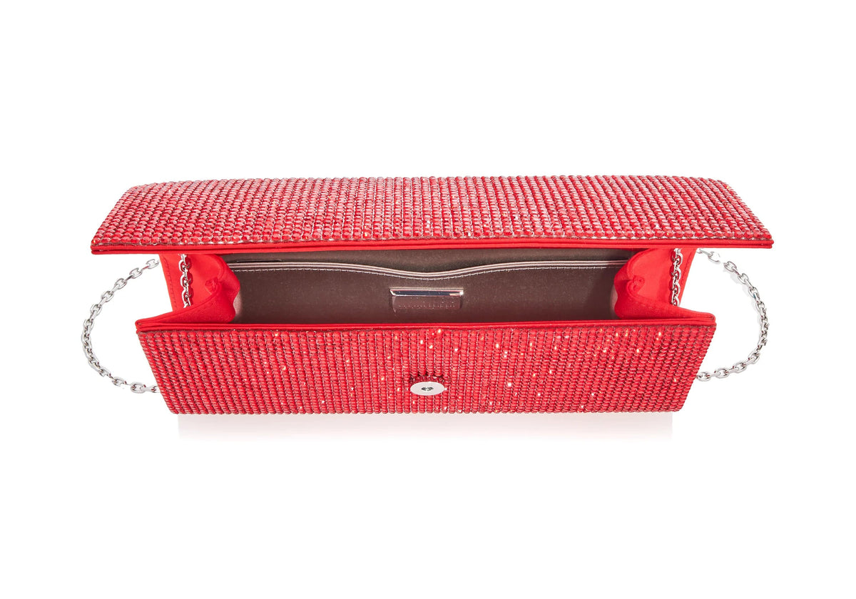 Perry Crystal Red Clutch