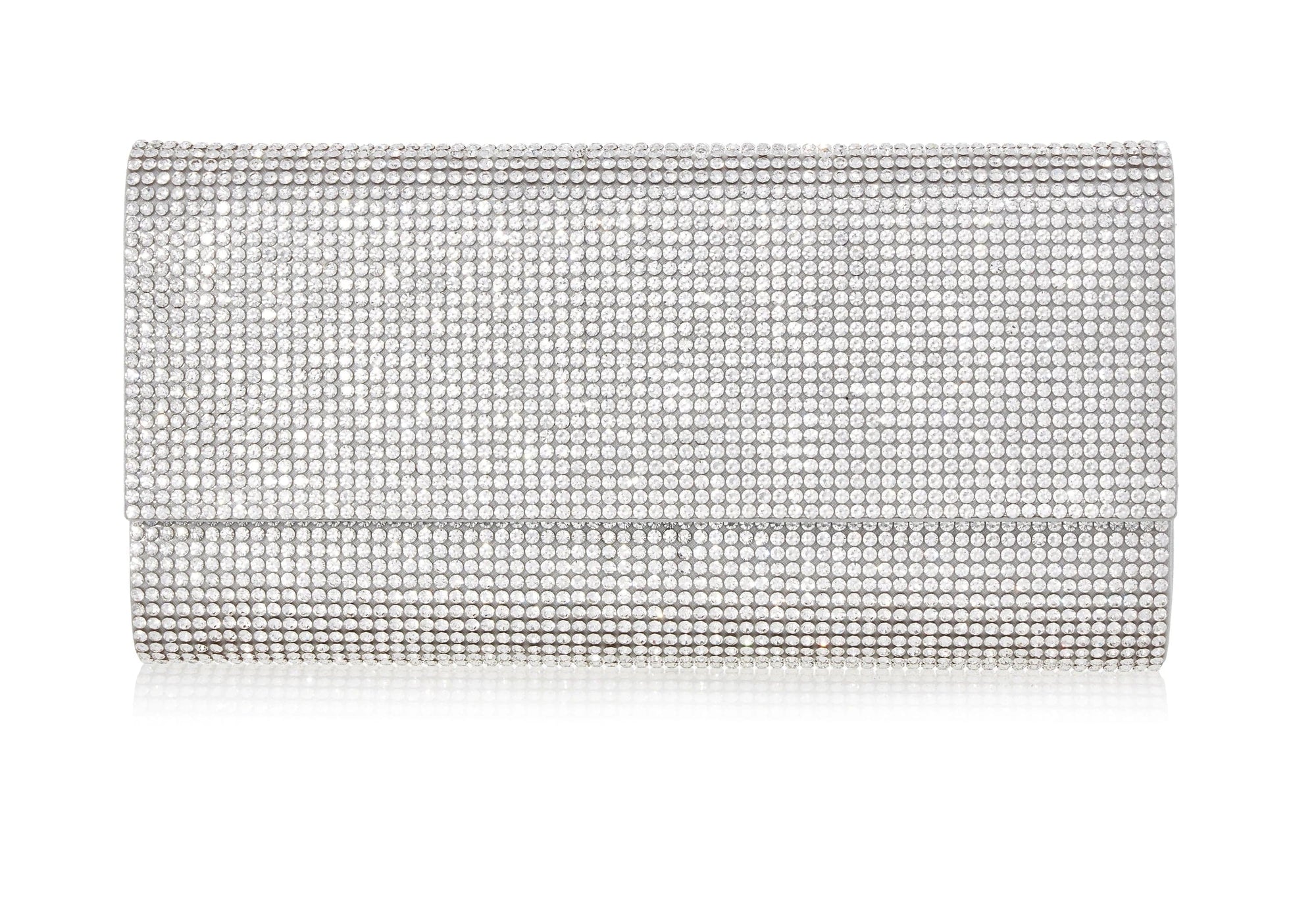 Perry Crystal Clutch Silver