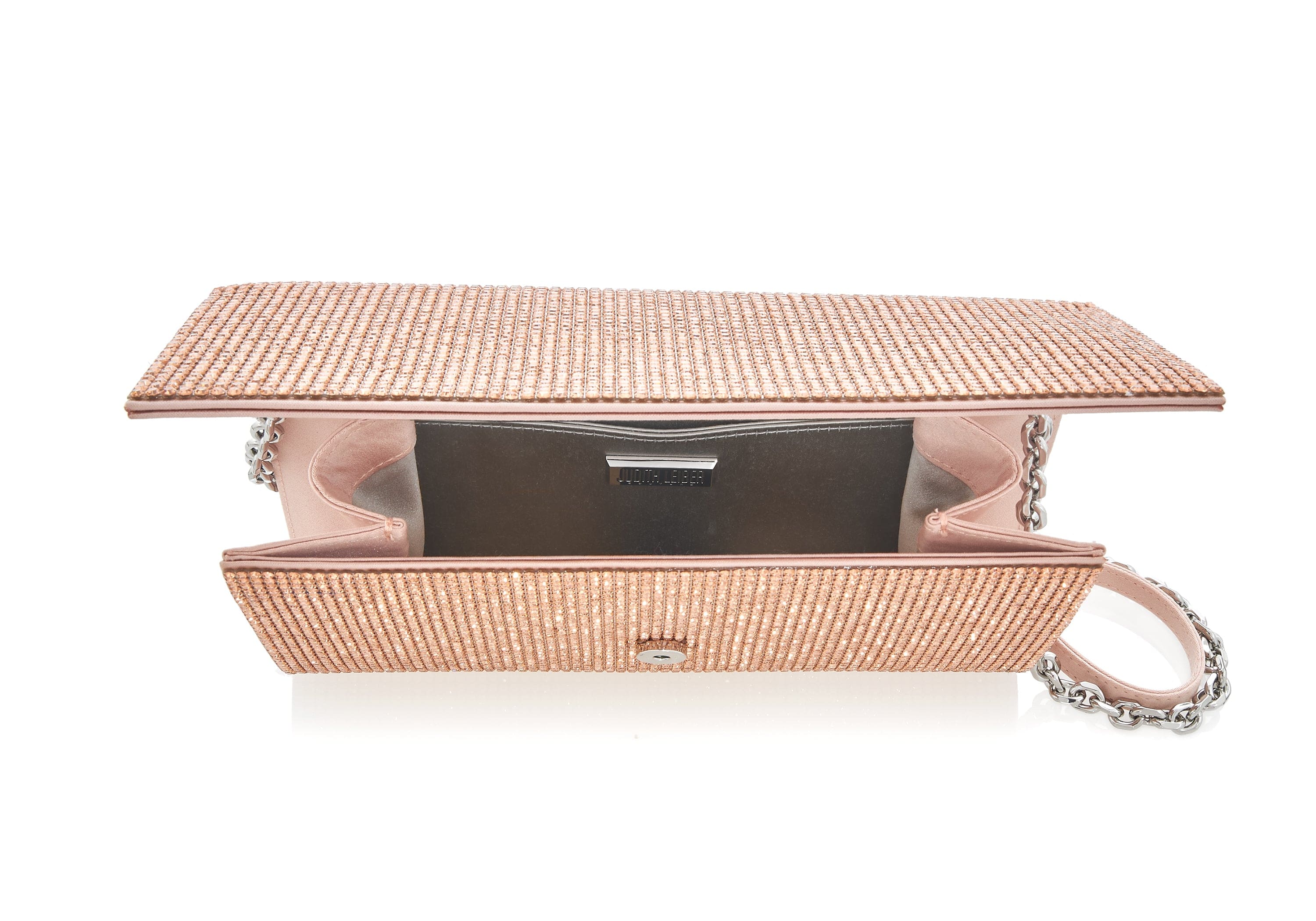 JUDITH LEIBER COUTURE - Rose Romance crystal-embellished brass clutch bag