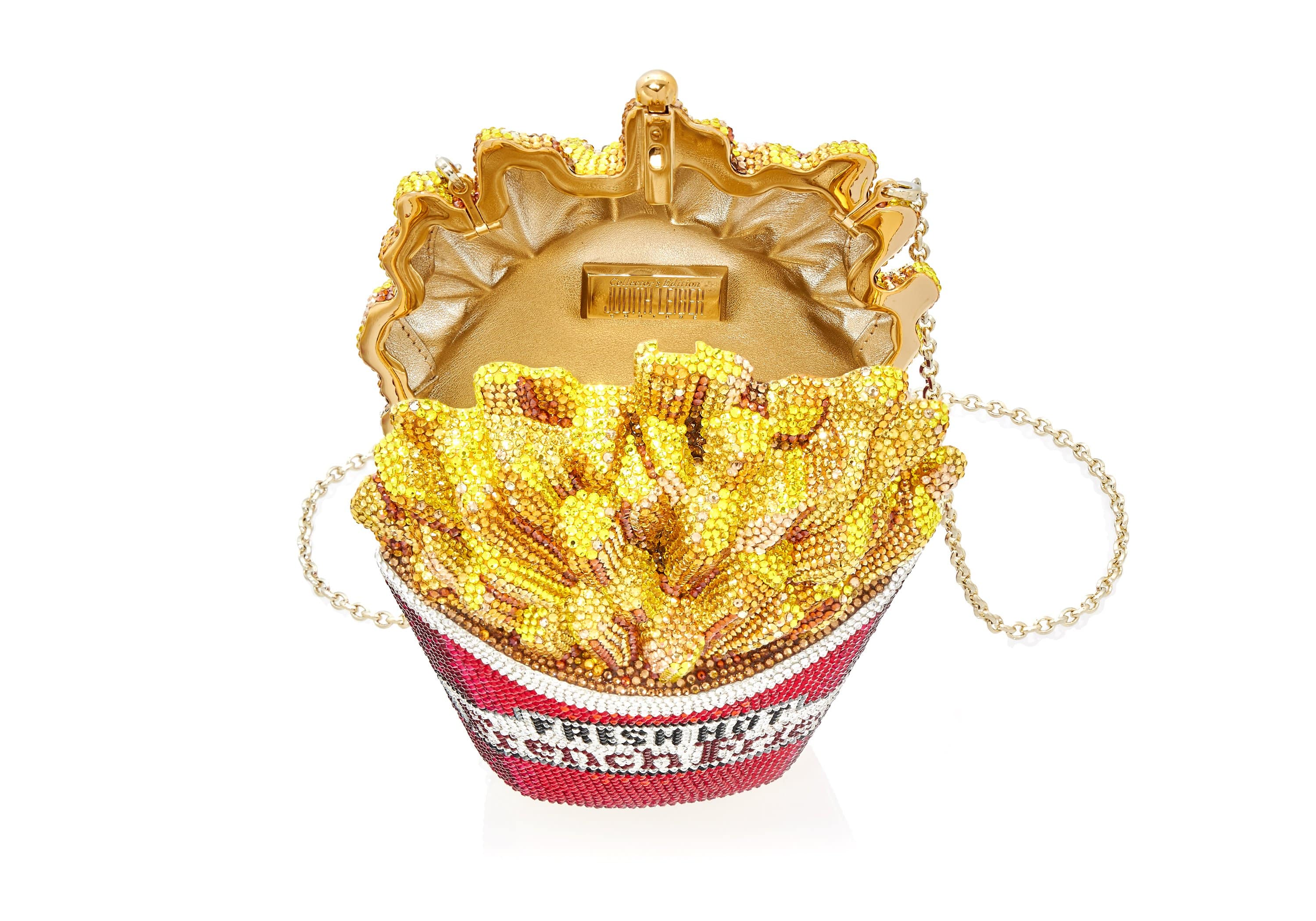 Judith Leiber Couture Fresh Hot French Fries Crystal Minaudiere