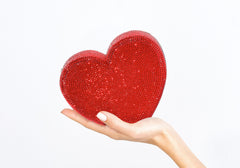 Heart Clutch Red