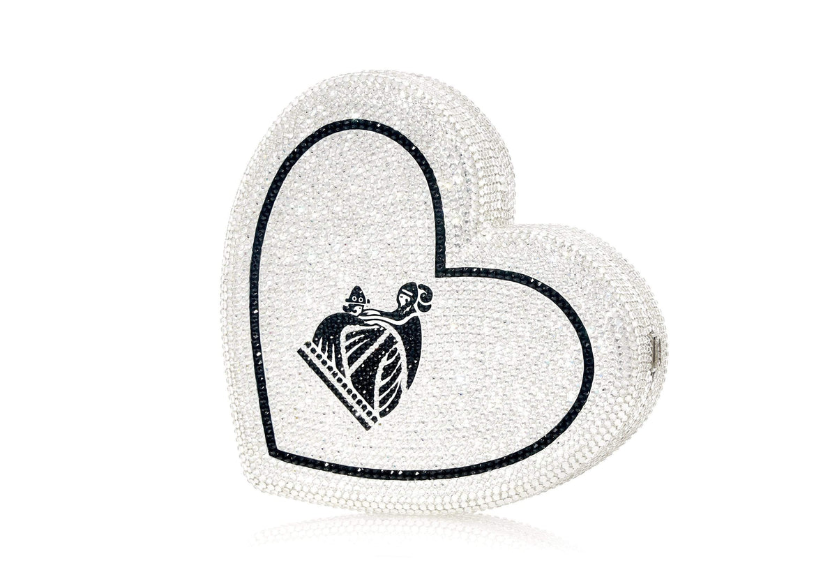 Women's Heart Shape Rhinestone Decoration Clutch Crossbody Bag For Evening  Party, Wedding | SHEIN USA
