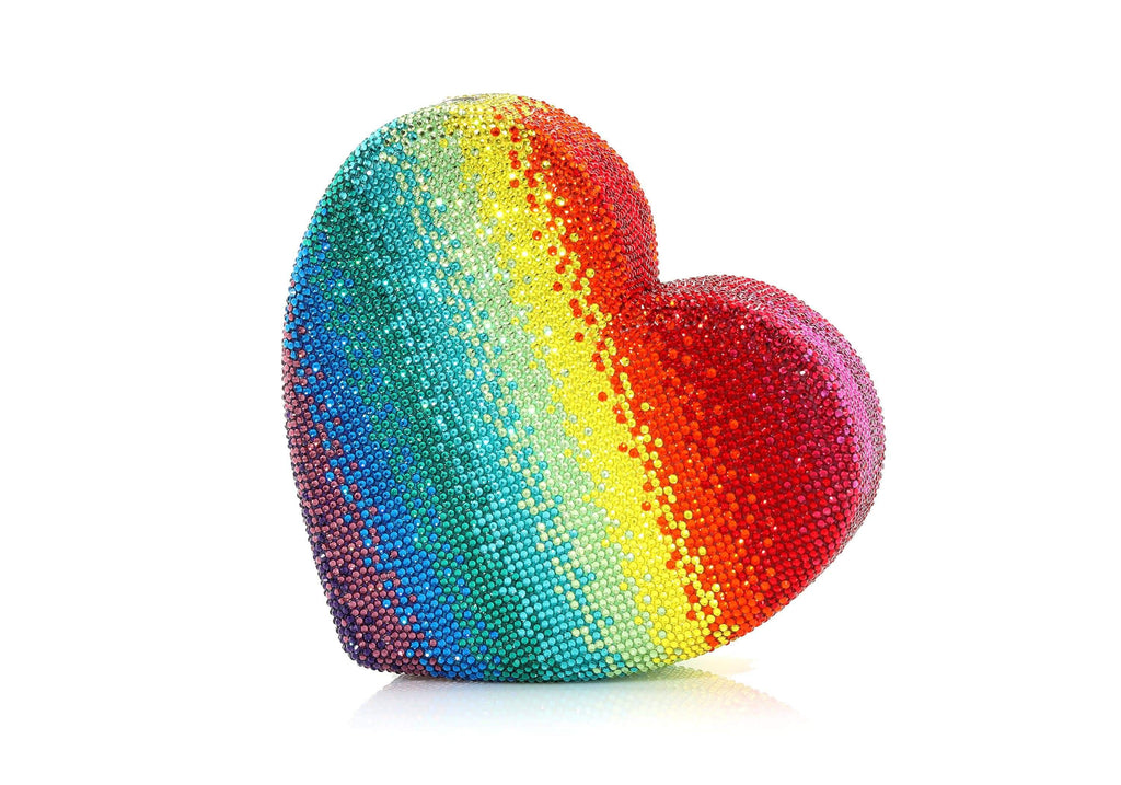 Judith Leiber Rainbow Heart Clutch