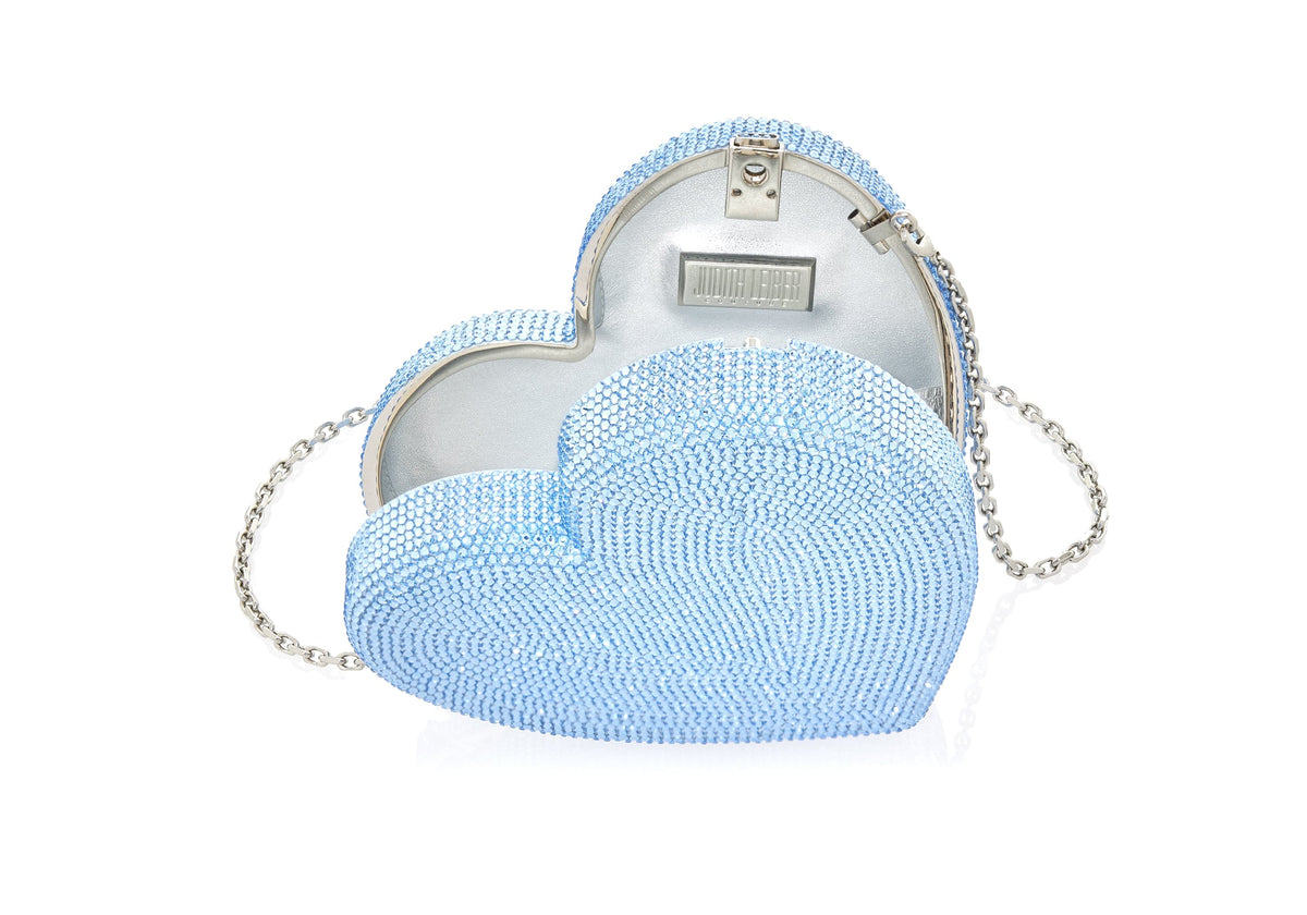 Heart Clutch Blue Designer Purse