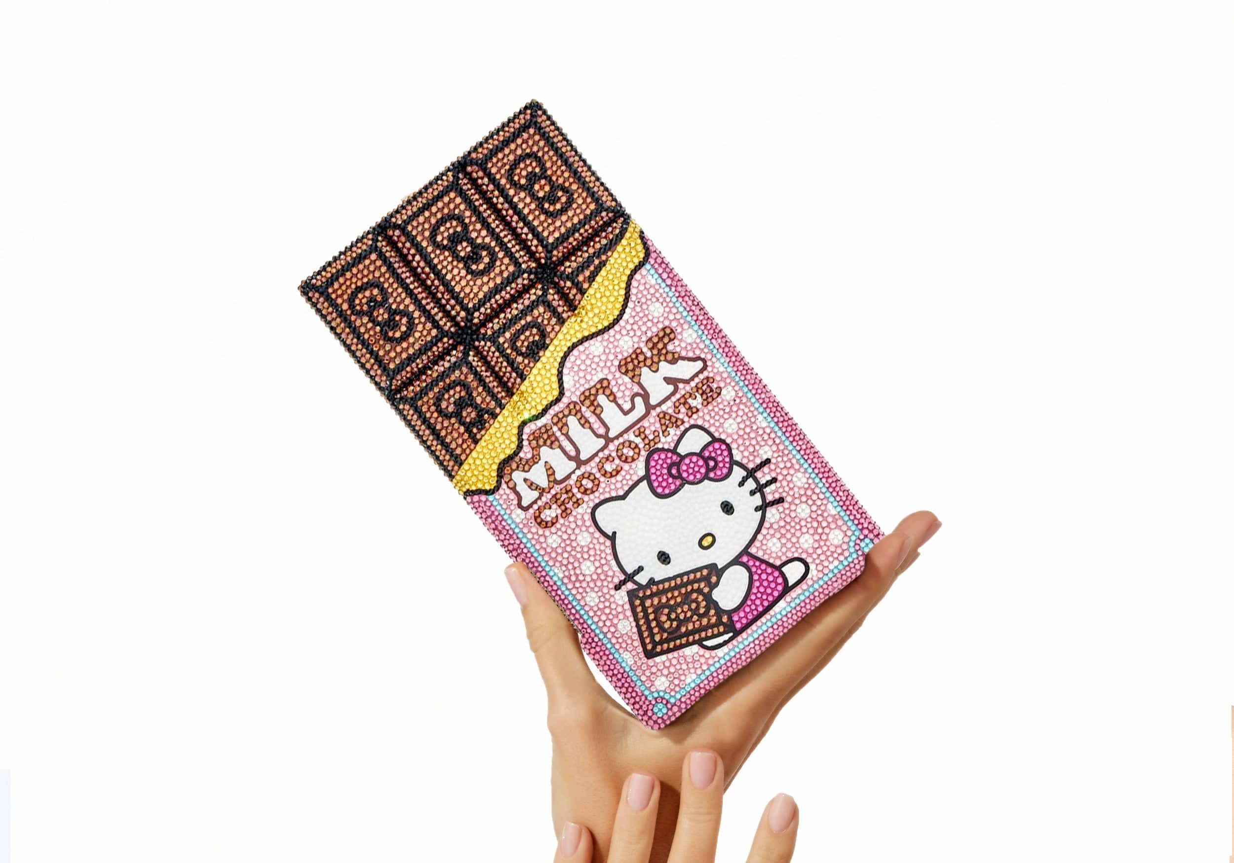 JUDITH LEIBER X Sanrio Hello Kitty Crystal Top-Handle Bag Silver