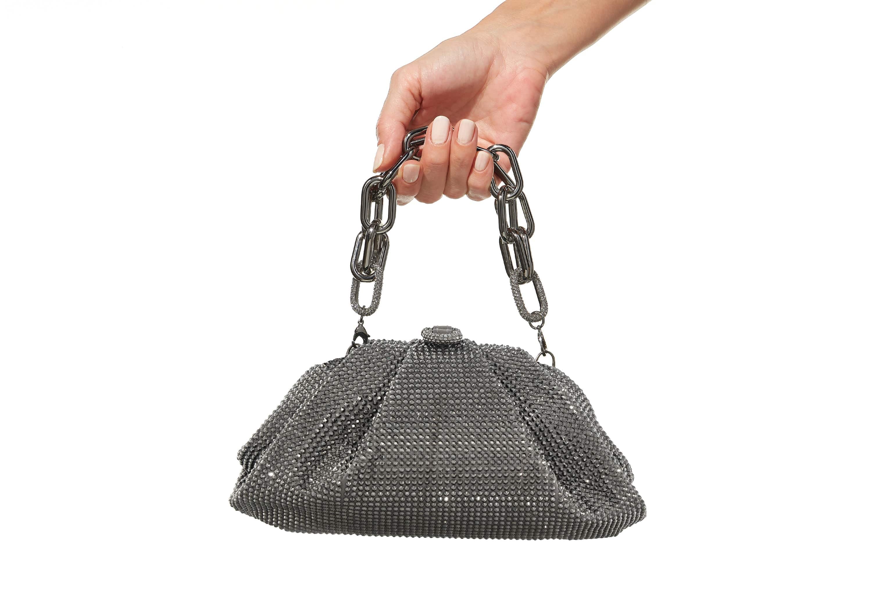 Judith Leiber Crystal Bow Clutch Bag