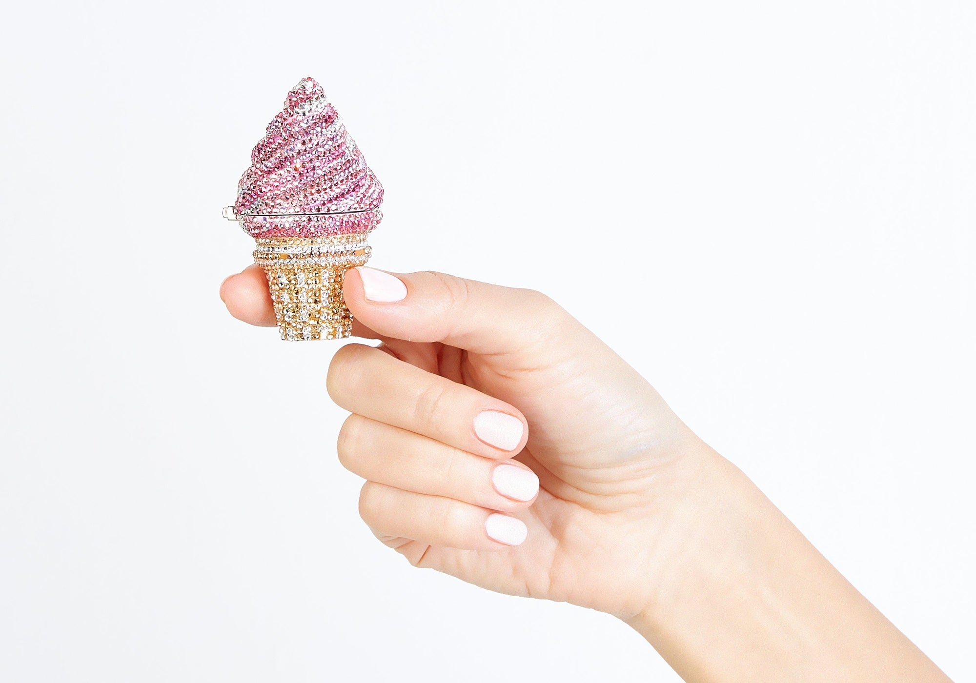 Ice Cream Cone Pillbox Strawberry Twist