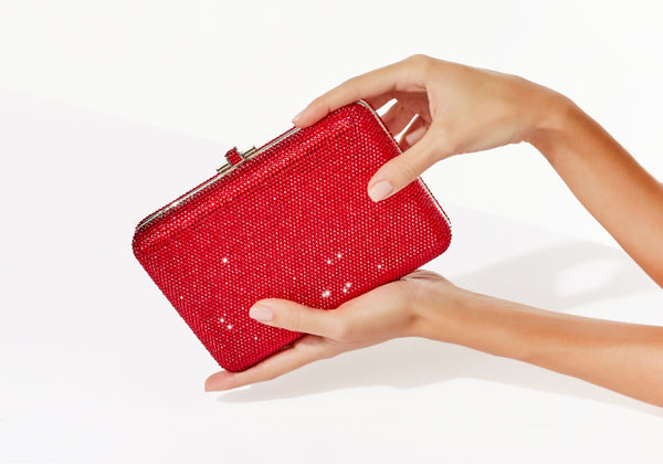 Judith Leiber Slim Slide Red Clutch