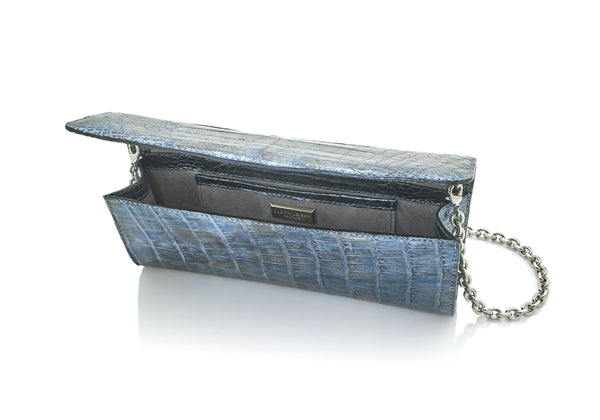 Judith Leiber Kate Caiman Crocodile Clutch Bag