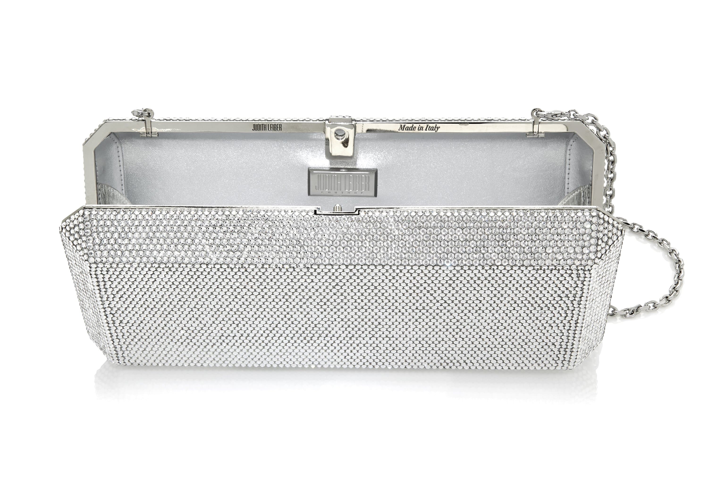 Pewter Rectangle Metallic Trunk Clutch (Silver) – Lilly's Kloset