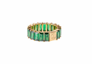 Baguette Eternity Ring Green-2