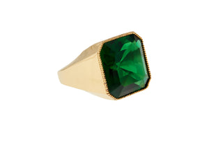 Gem Signet Ring Green-1