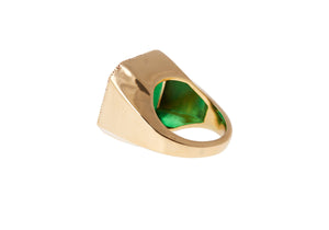 Gem Signet Ring Green-4