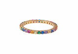 Micropave Eternity Ring Rainbow