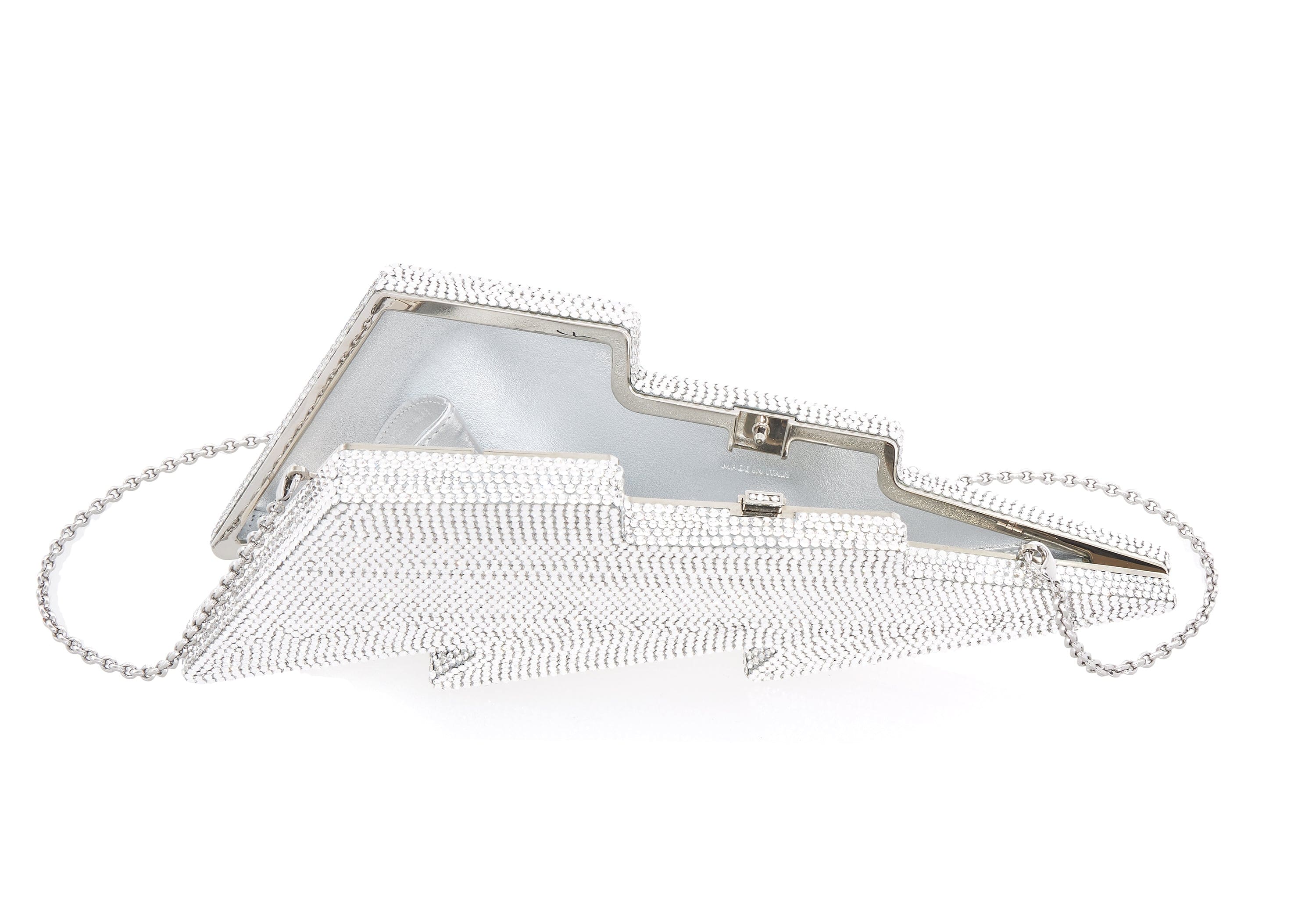 Judith Leiber Couture, Diamond Flawless Crystal-embellished Silver-tone  Clutch, One size