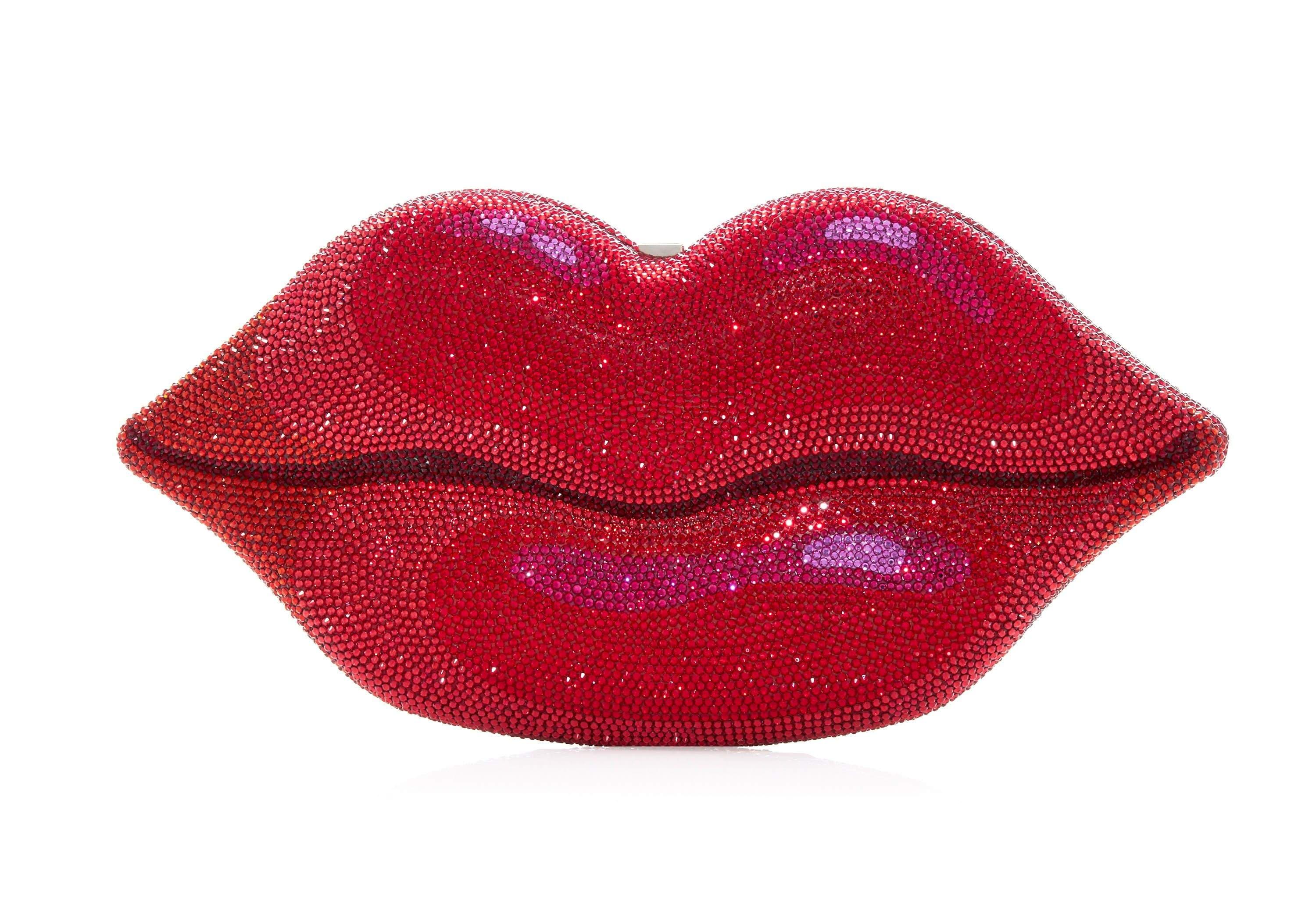 Judith Leiber Hot Lips Crystal Clutch Bag