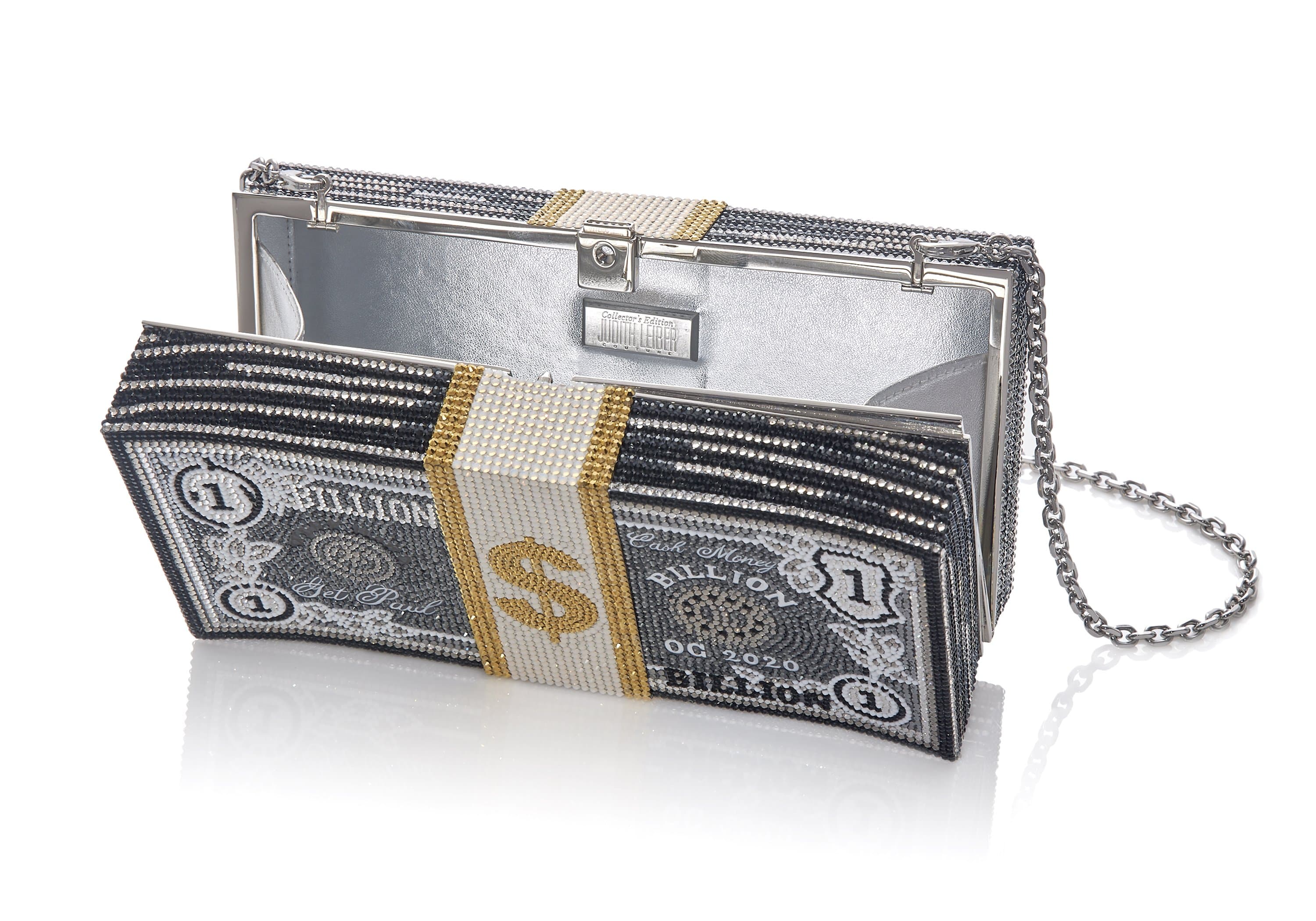 Judith Leiber Couture Stack of Cash Rich Clutch Bag