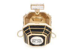 Perfume Bottle Clutch Crystal Noir