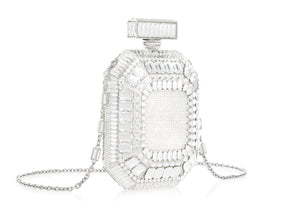 Perfume Bottle Clutch Crystal Blanc-1
