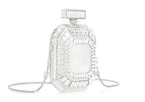 Perfume Bottle Clutch Crystal Blanc