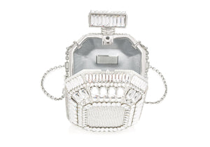 Perfume Bottle Clutch Crystal Blanc-3