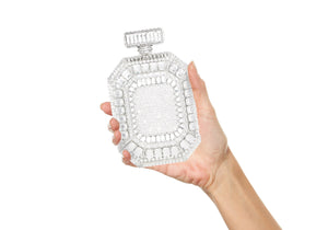 Perfume Bottle Clutch Crystal Blanc-2