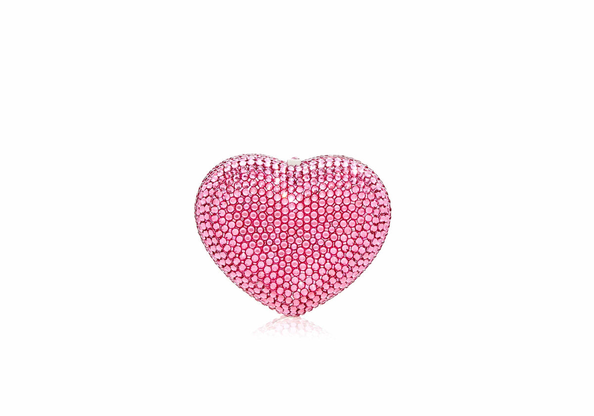 Pink Rudith Mini Heart Pink - Judith Leiber