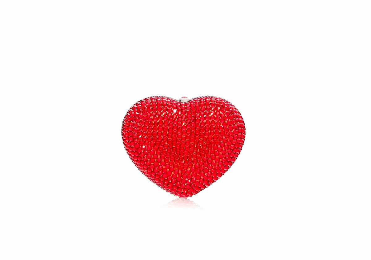 Mini Heart Red crystal pillbox alternate front view