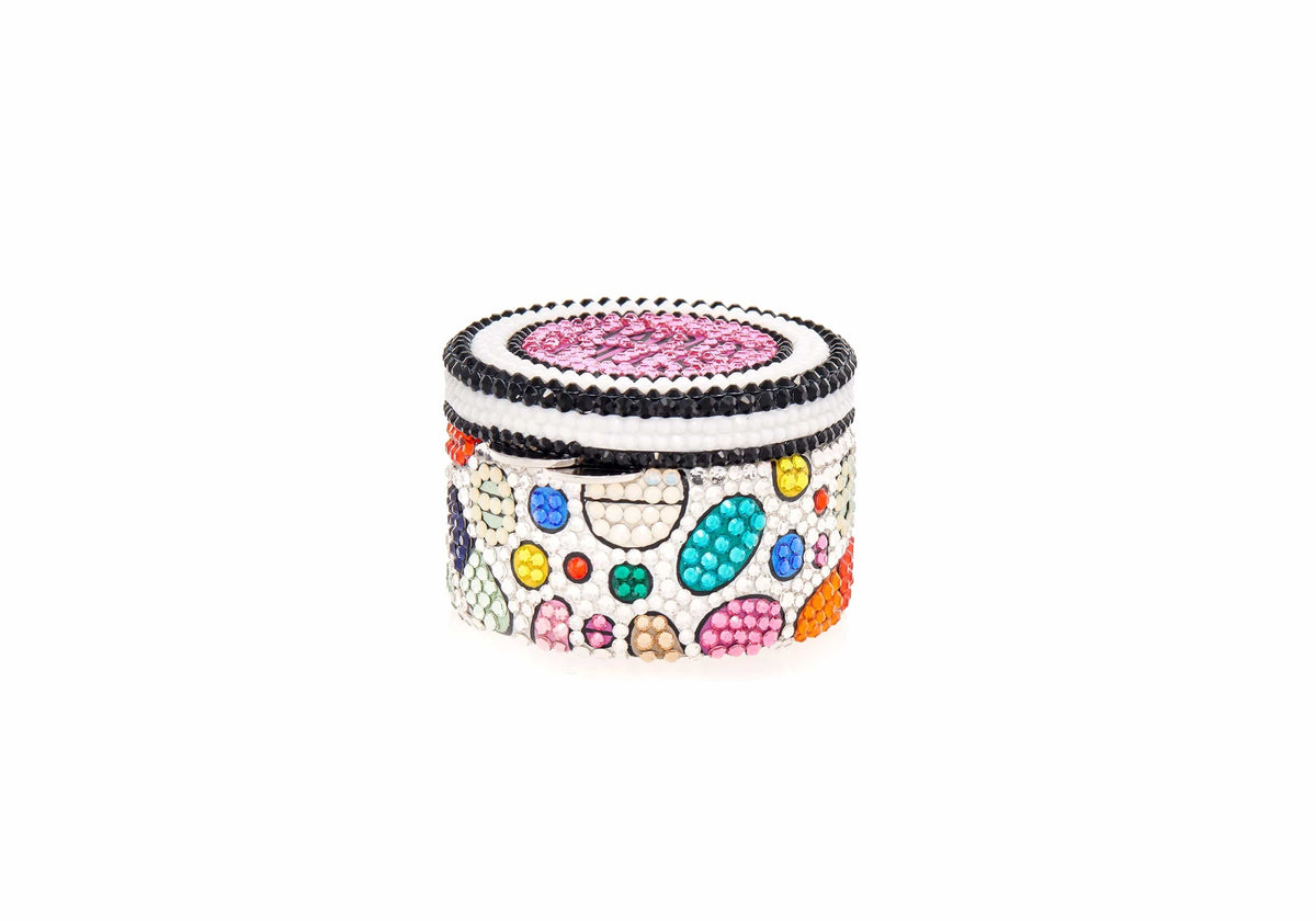 Pill Popper Mini Jar crystal pillbox three quarter angle view
