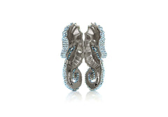 Seahorse Pillbox Aqua