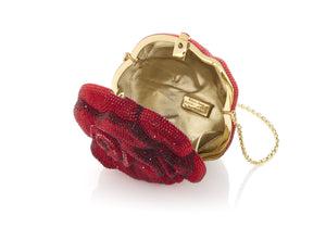 JUDITH LEIBER COUTURE Basket of Roses crystal-embellished gold-tone clutch