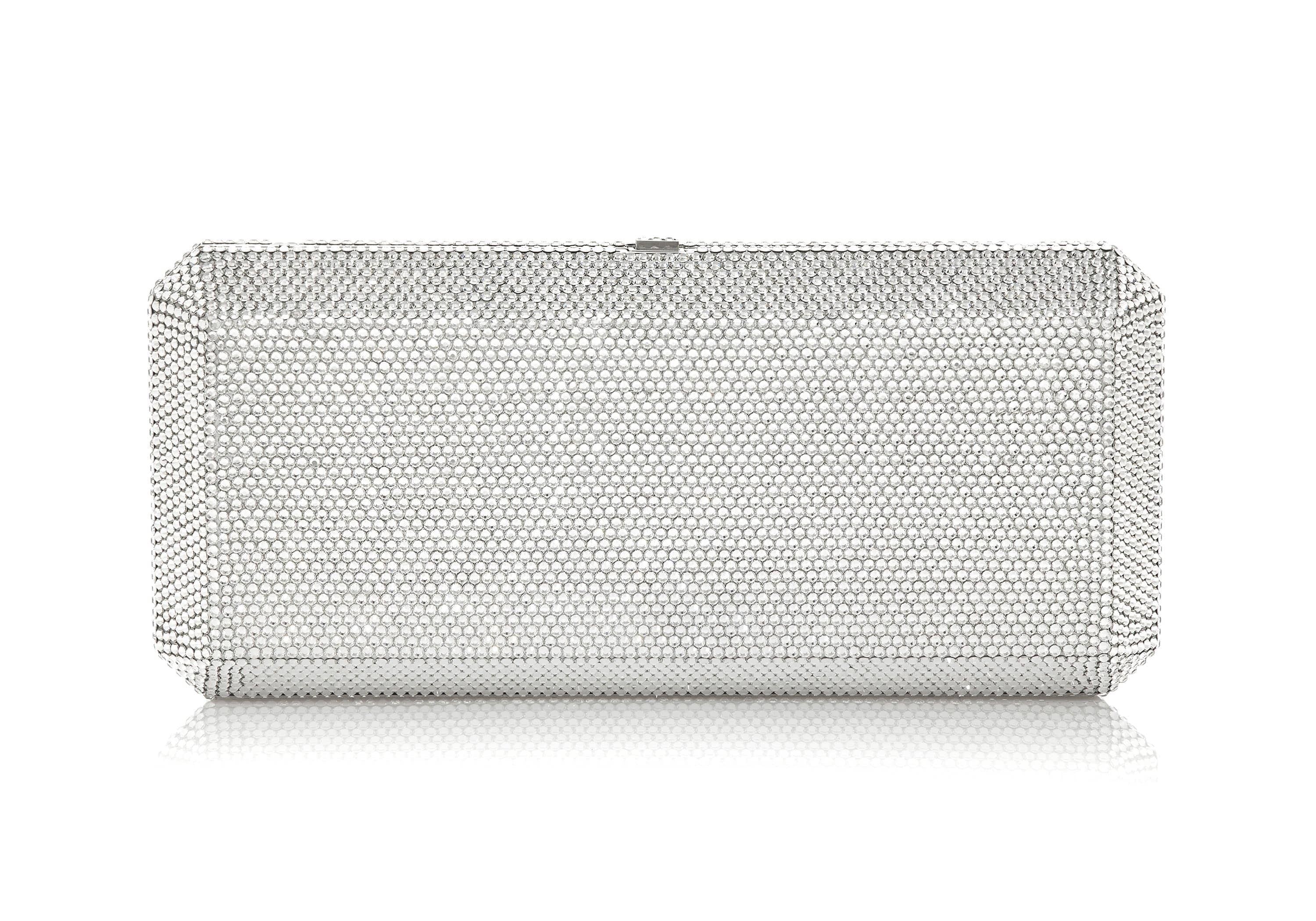 Judith leiber silver clutch Clearance