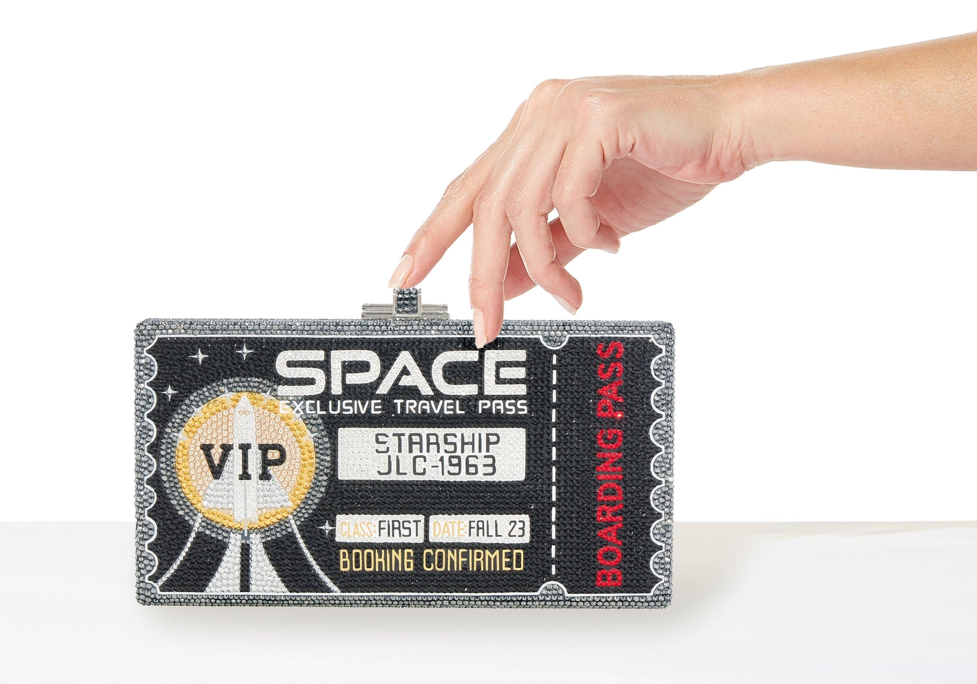 Sleek Rectangle Space Ticket