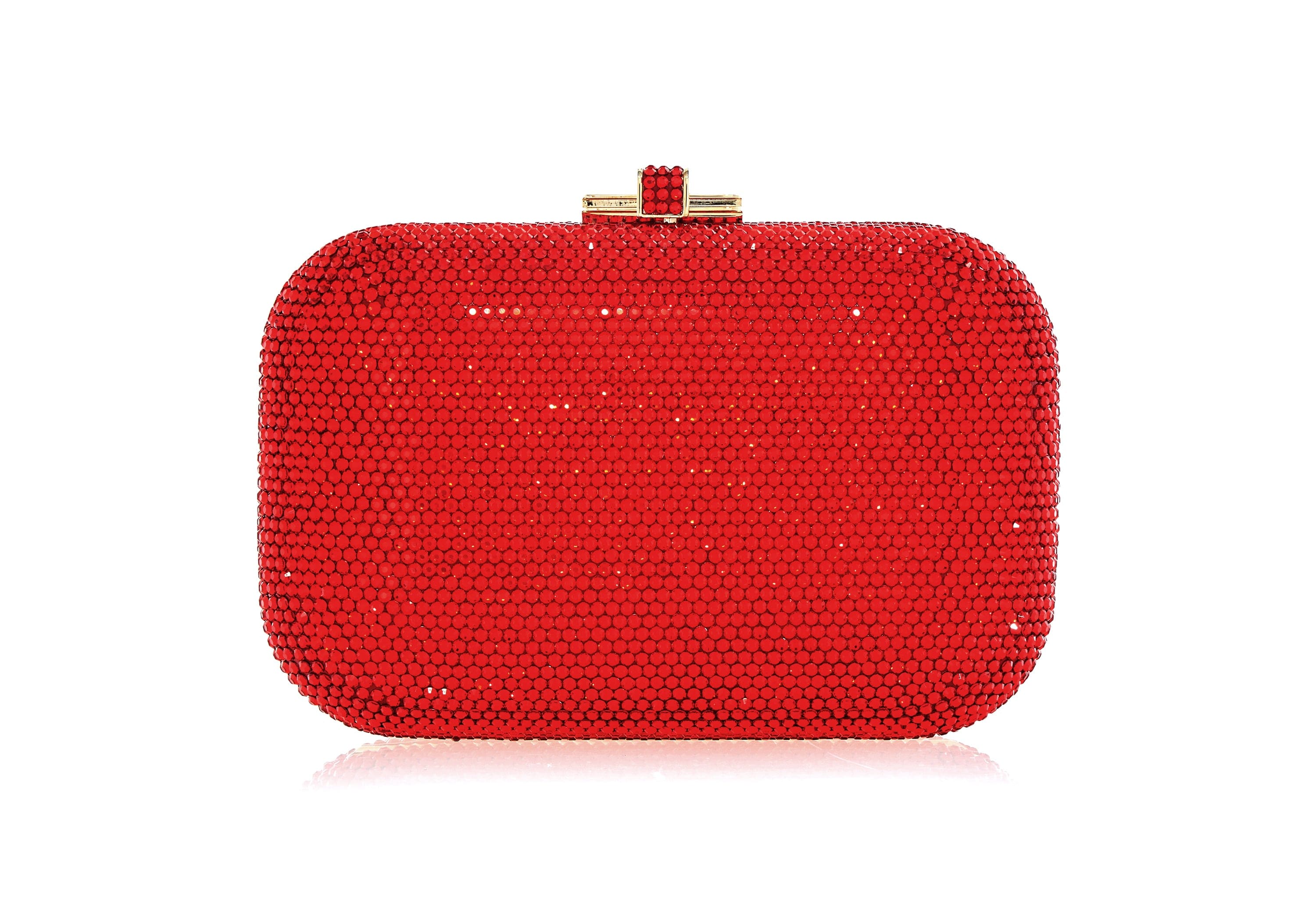 Red Italian leather Clutch Bag , Fold Over Design – lusciousscarves