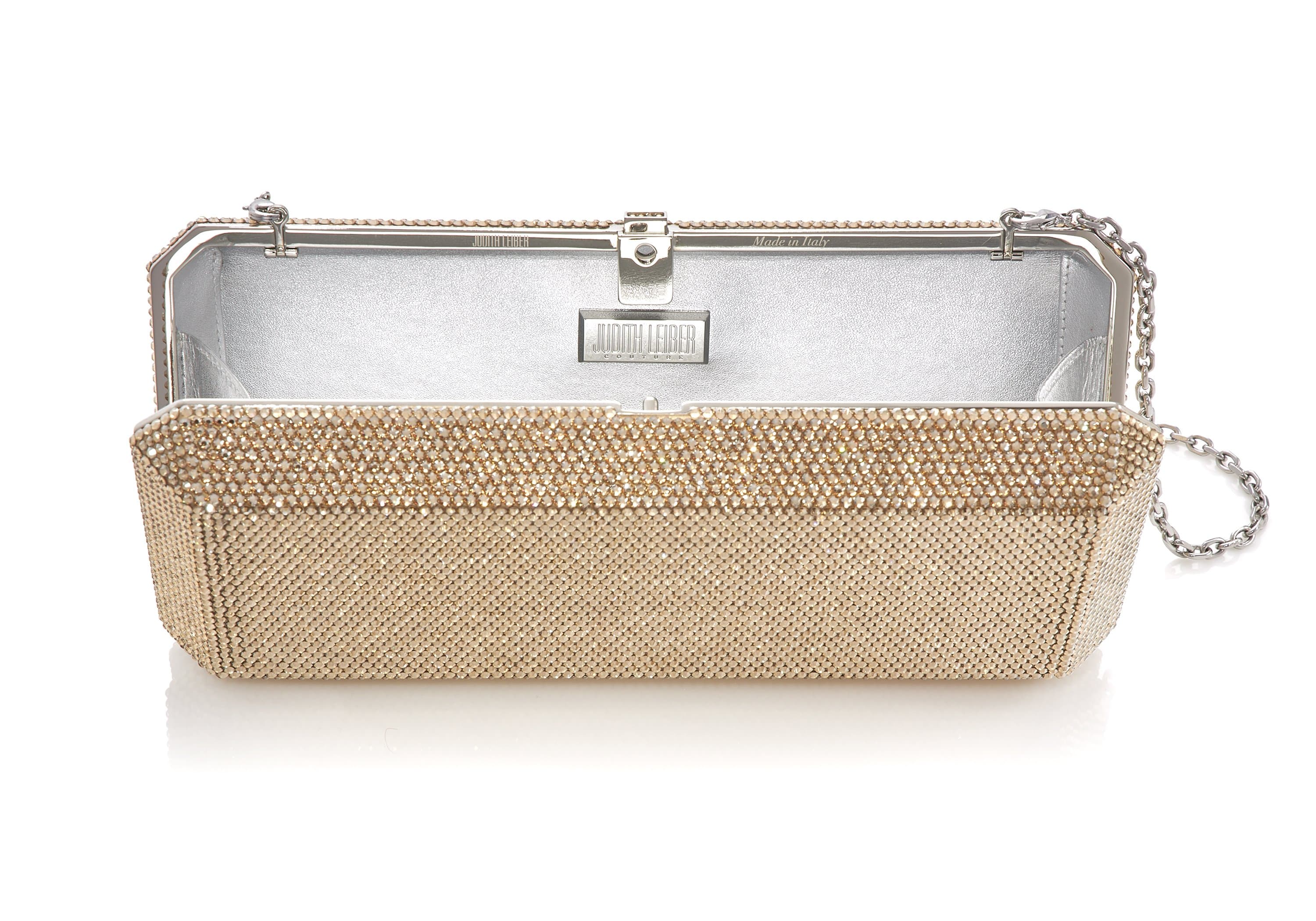JUDITH LEIBER COUTURE JAZZ AGE CLUTCH BAG IN CHAMPAGNE