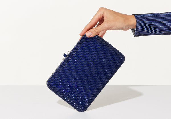 Navy Rhinestone Fashion Clutch Purse | Baginning