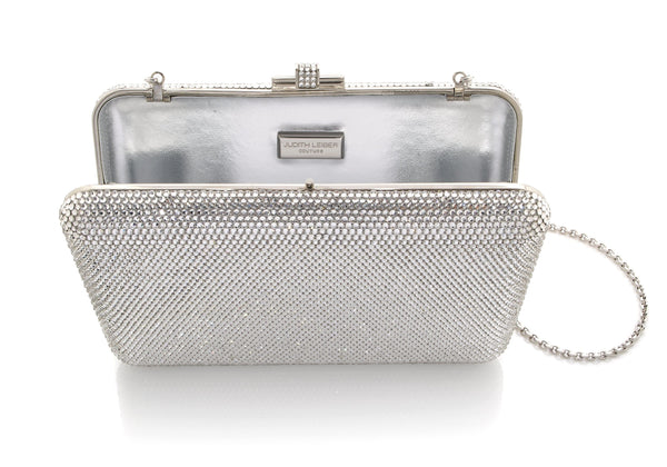 Judith Leiber Couture Women's Slim Slide Crystal Clutch - Champagne Leaf One-Size