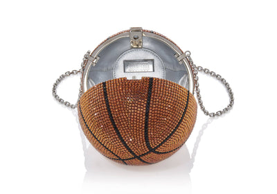 Bespoke Basketball black crystal clutch interior view