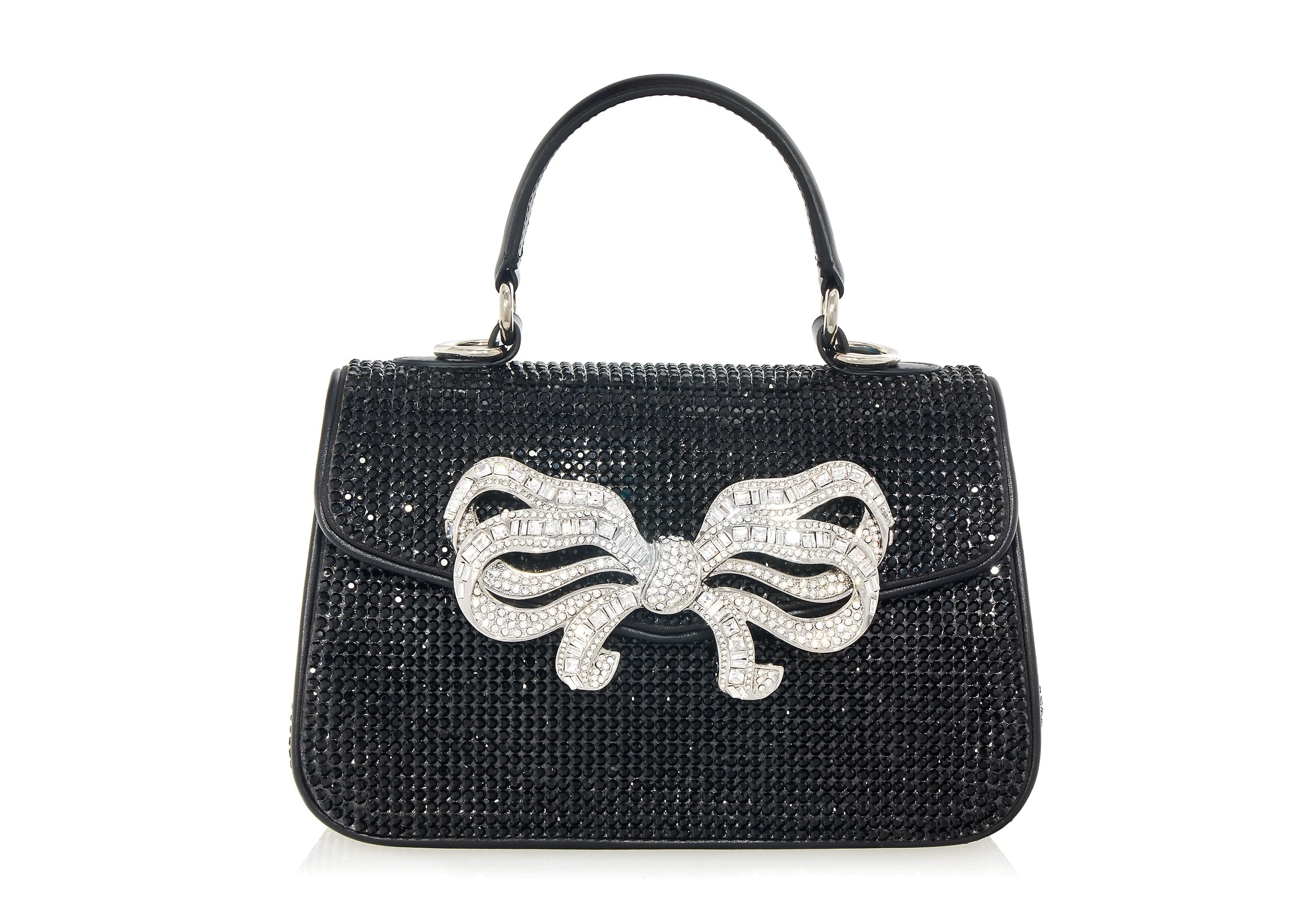 Shop Judith Leiber Couture Just For U Bow Crystal Clutch