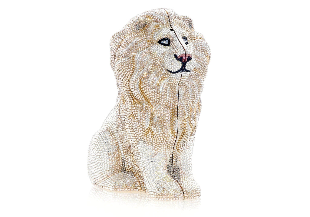 Judith Leiber Couture Lion Astor Crystal Clutch