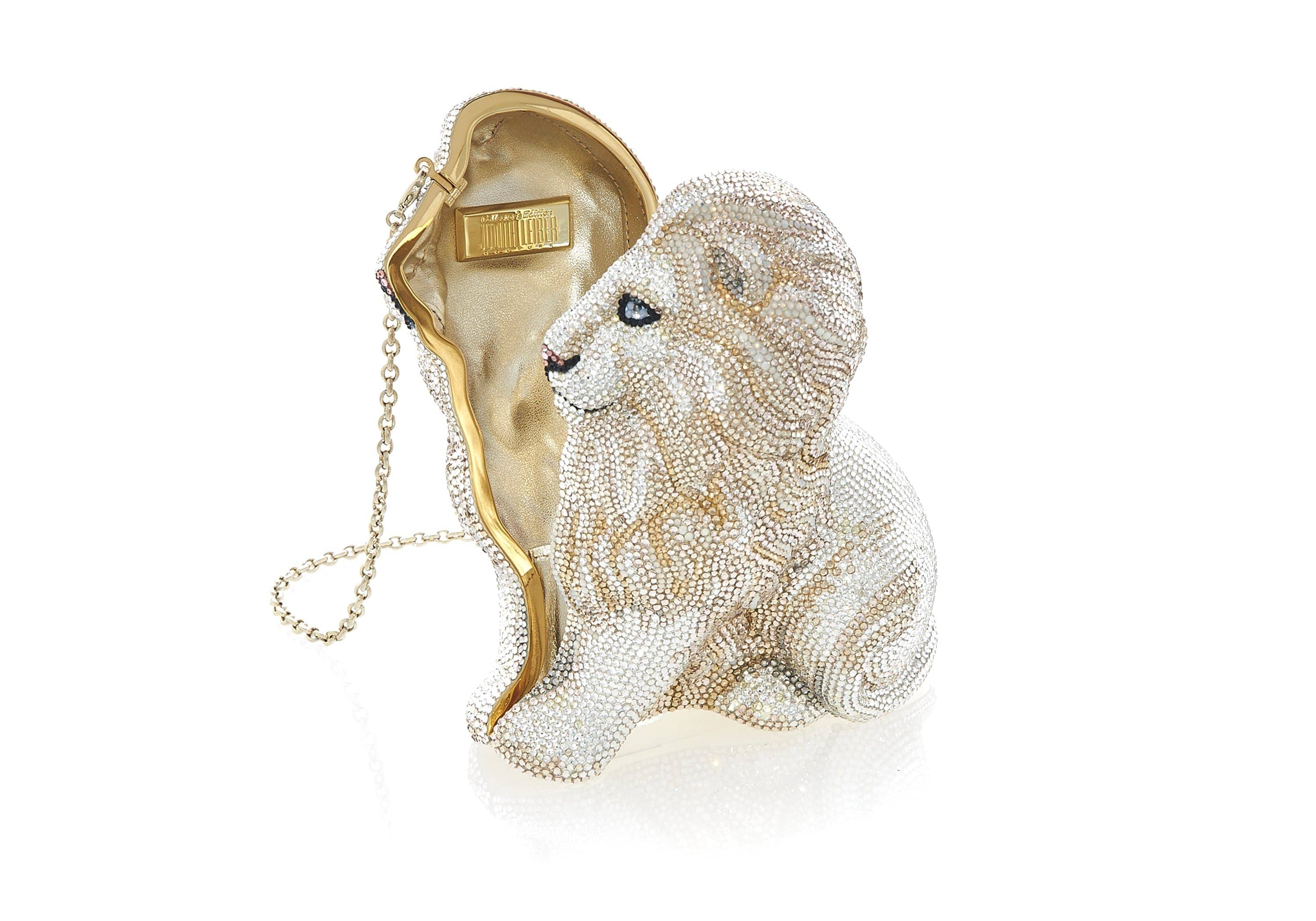 Judith Leiber Couture Lion Astor Crystal Clutch