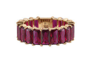 Baguette Eternity Ring Red